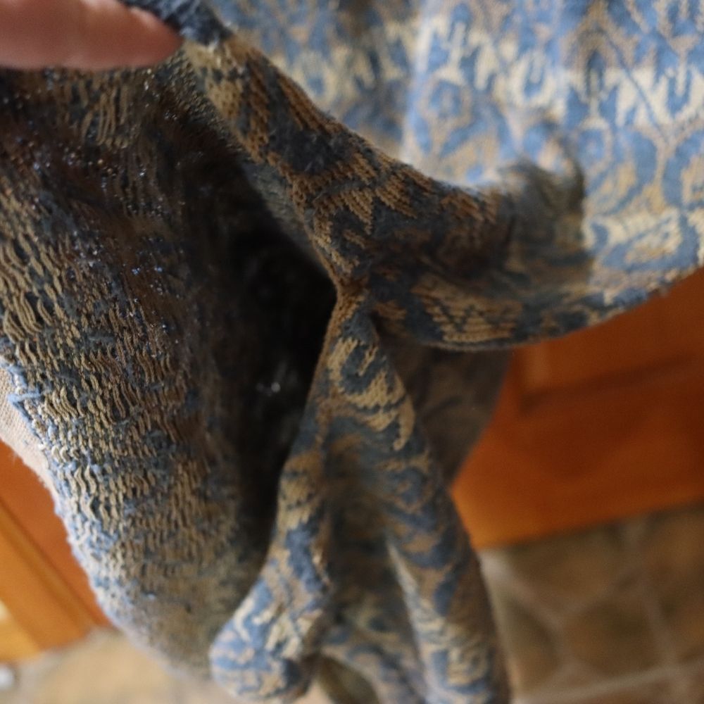 Peruvian Connection Patterned Maxi Dress in Blue and Gold - Picture 9 of 12